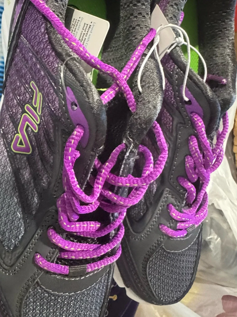Fila Cool Max Light Weight Women's Gray and Purple Athletic Walking Shoes